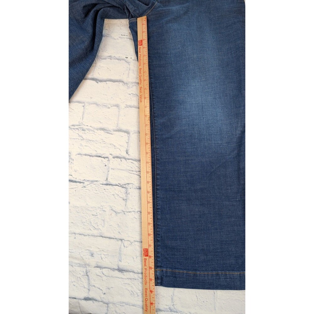 Lands End Jean Women’s 18 Blue High Waisted Wide Leg Denim Jean - Picture 3 of 6